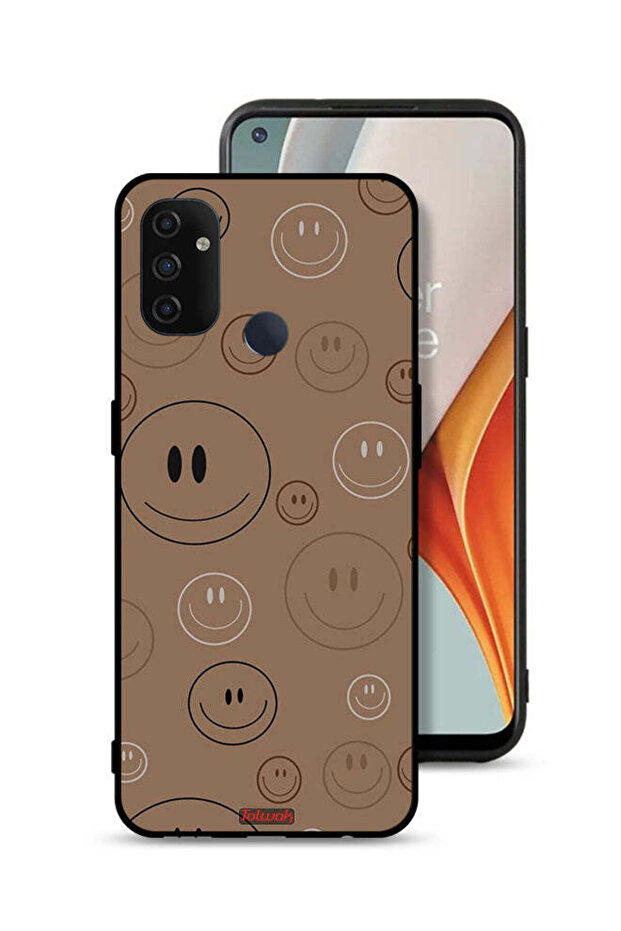 غطاء حماية لهاتف OnePlus Nord N100 بنقشة وجوه مبتسمة