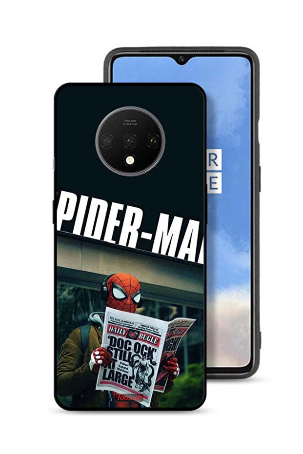 غطاء حماية لهاتف OnePlus 7T بتصميم سبايدرمان يقرأ صحيفة