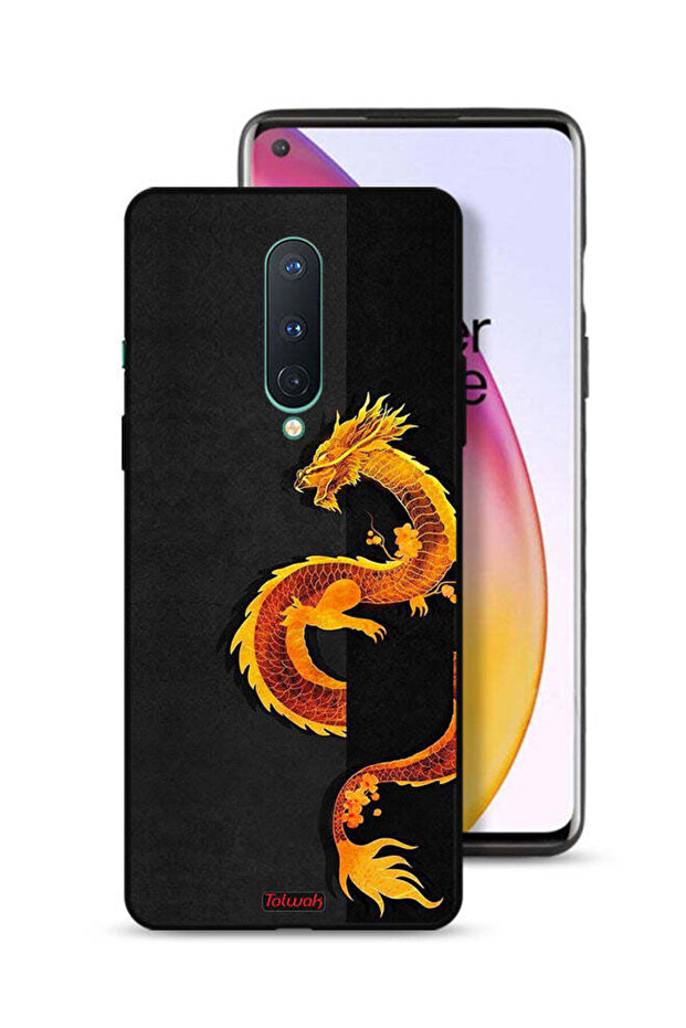 غطاء حماية لهاتف OnePlus 8 بتصميم فن التنين
