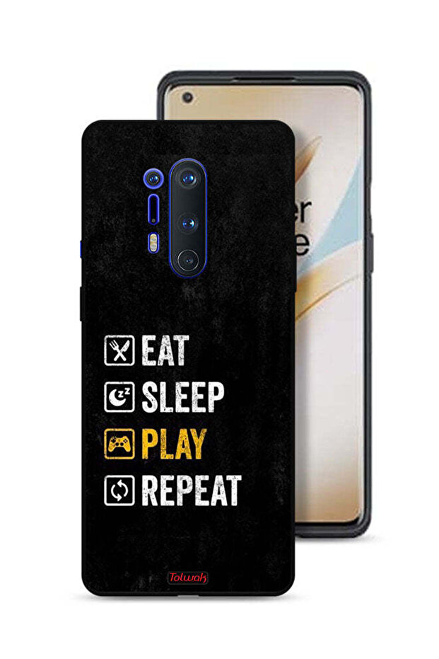 غطاء حماية لهاتف OnePlus 8 Pro، تناول الطعام، النوم، اللعب، التكرار