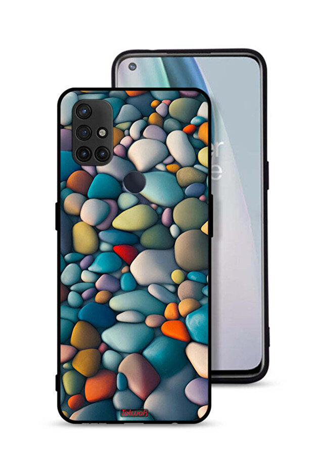 غطاء حماية لهاتف OnePlus Nord N10 5G بنمط تجريدي من الأحجار