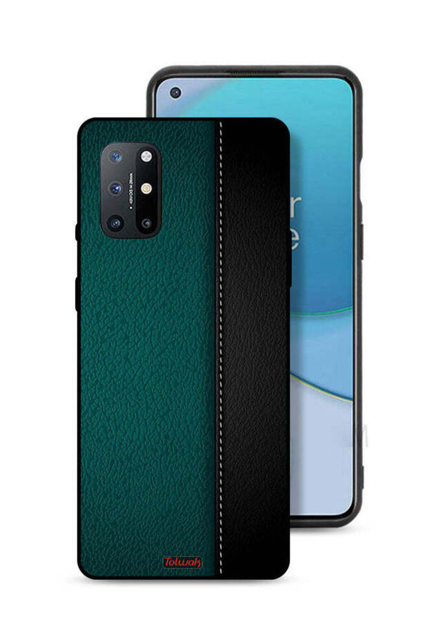غطاء حماية جلدي بنقشة جلد البقر لهاتف OnePlus 8T Plus 5G