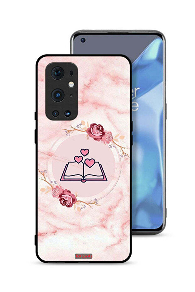 غطاء حماية لهاتف OnePlus 9 Pro 5G بتصميم ثلاثة قلوب على كتاب