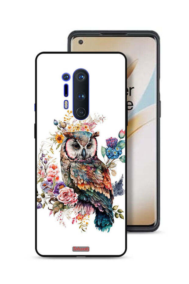 غطاء حماية لهاتف OnePlus 8 Pro بتصميم بومة فنية تجريدية