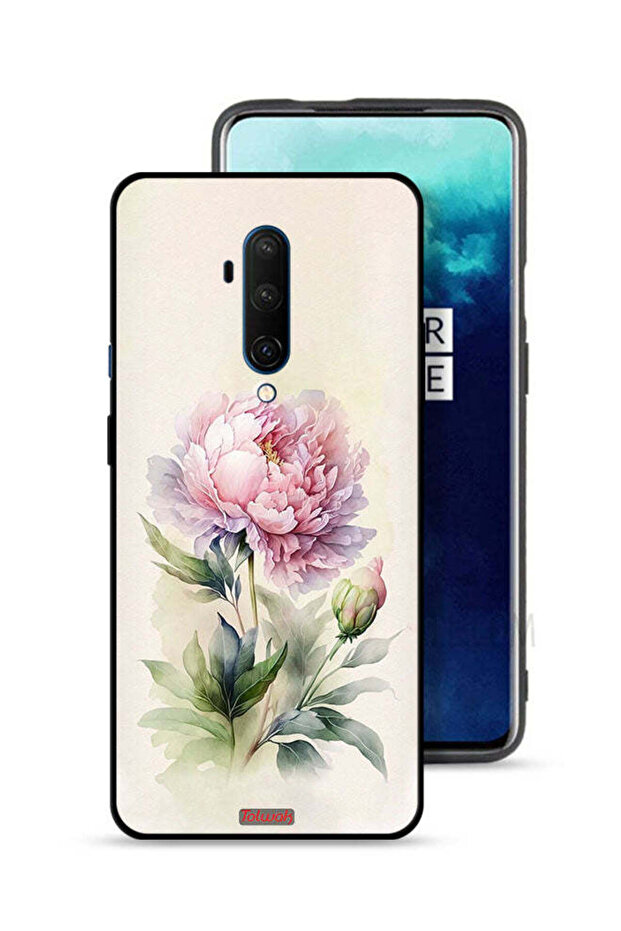 OnePlus 7T Pro Protective Case Cover Watercolor Rose Paint Art