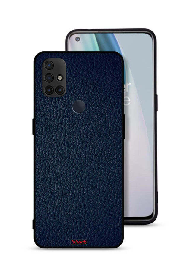 غطاء حماية جلدي بنمط هندسي لهاتف OnePlus Nord N10 5G