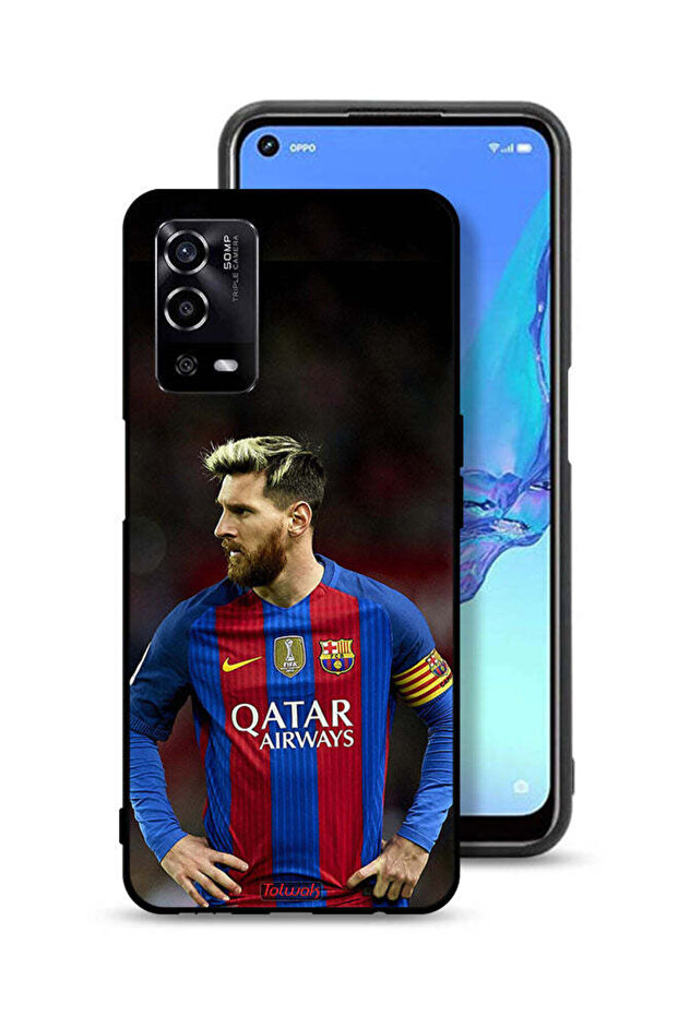 غطاء حماية لهاتف Oppo A55 4G ميسي برشلونة
