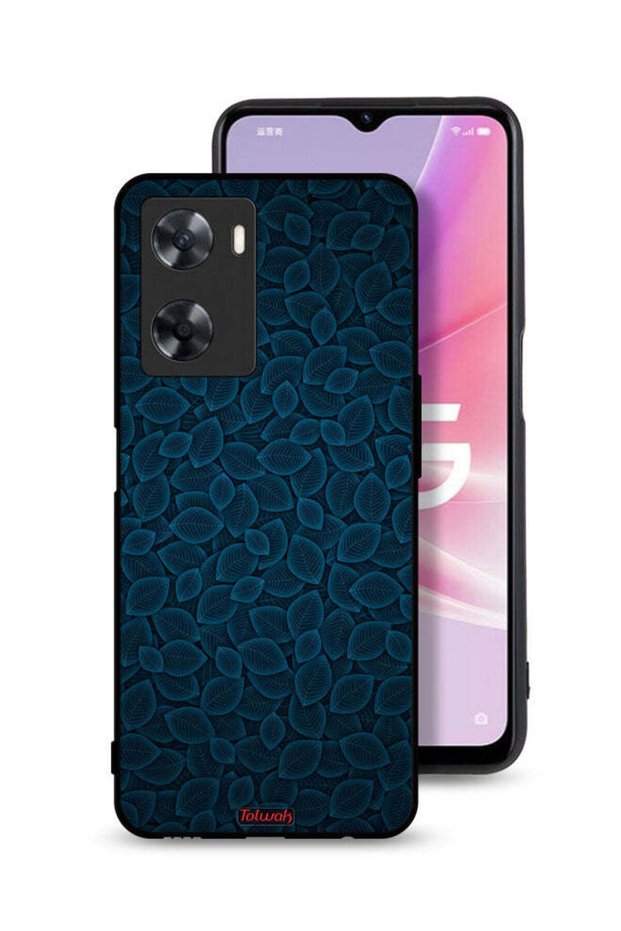 غطاء حماية لهاتف Oppo A77s بنقشة أوراق فنية رقمية