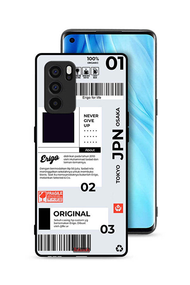 غطاء حماية لهاتف Oppo Reno6 Pro 5G - ملصق ياباني
