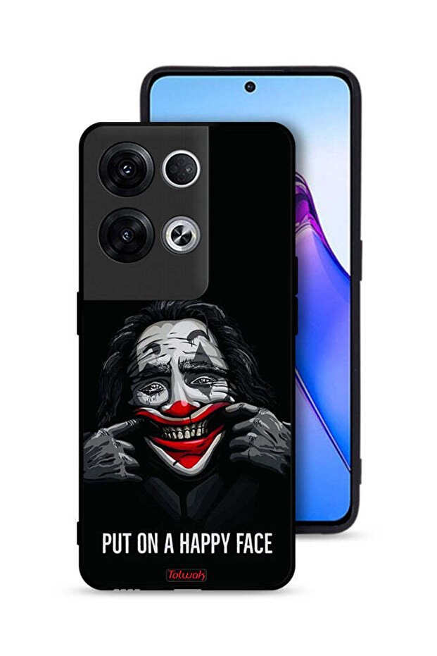 غطاء حماية لهاتف Oppo Reno8 Pro Plus 5G بوجه سعيد