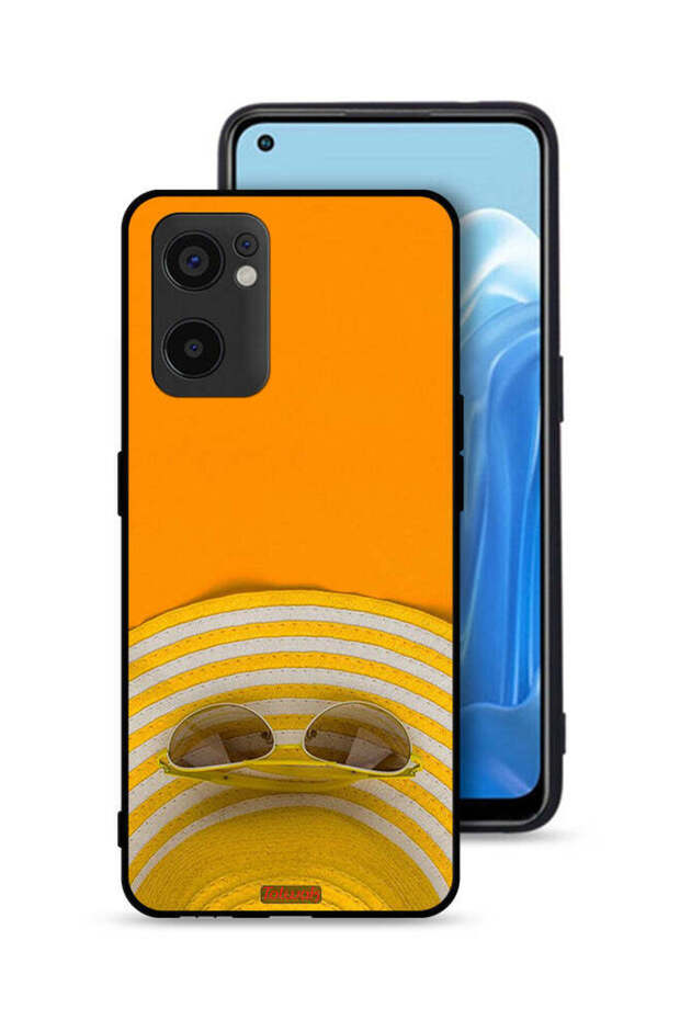 غطاء حماية لهاتف Oppo Reno7 SE 5G مع قبعة ونظارات