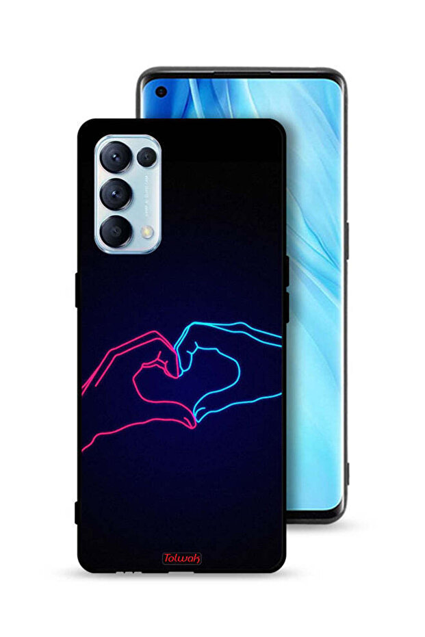 Oppo Reno5 Pro 5G Protective Case Cover Touching Hand Making Heart