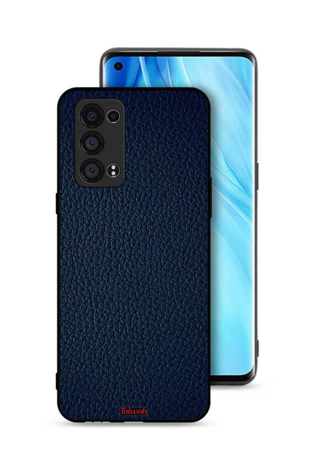 غطاء حماية جلدي بنمط هندسي لهاتف Oppo Reno6 Pro Plus 5G
