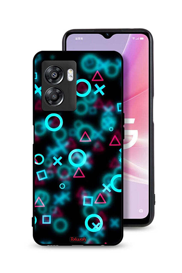 غطاء حماية لهاتف Oppo A57 5G برسومات أيقونات لعبة الحبار الصغيرة