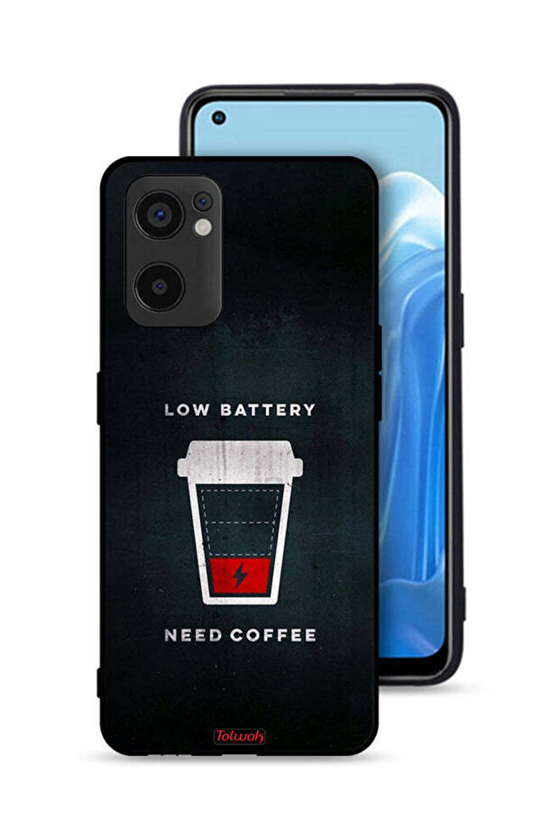 جراب حماية Oppo Reno7 SE 5G - بطارية منخفضة - يحتاج إلى قهوة