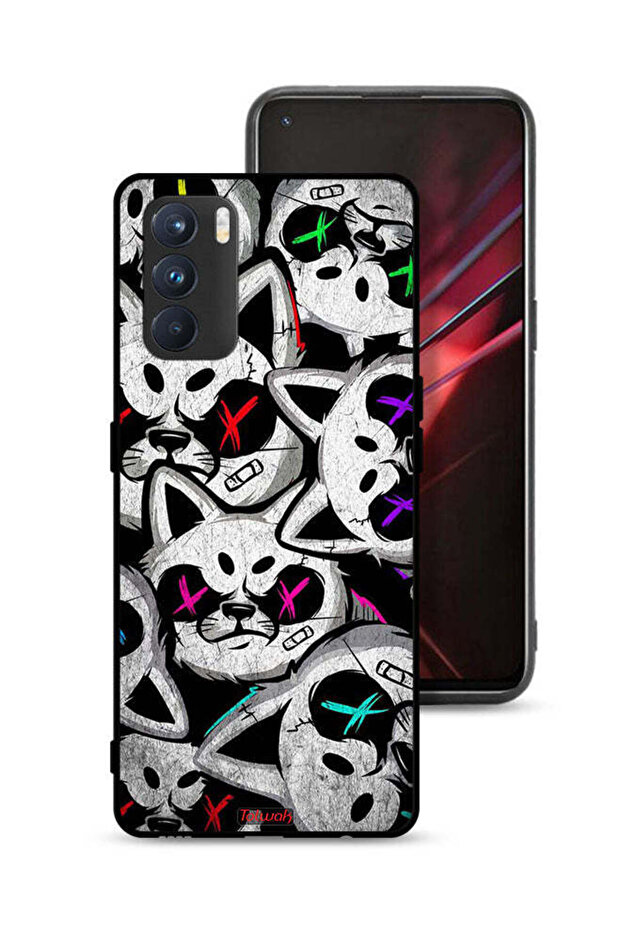 غطاء حماية لهاتف Oppo K9 Pro بنقشة قطط مارشميلو