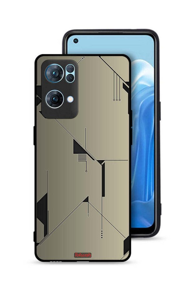 غطاء حماية لهاتف Oppo Reno7 Pro 5G بتصميم تجريدي بسيط للفن الرقمي