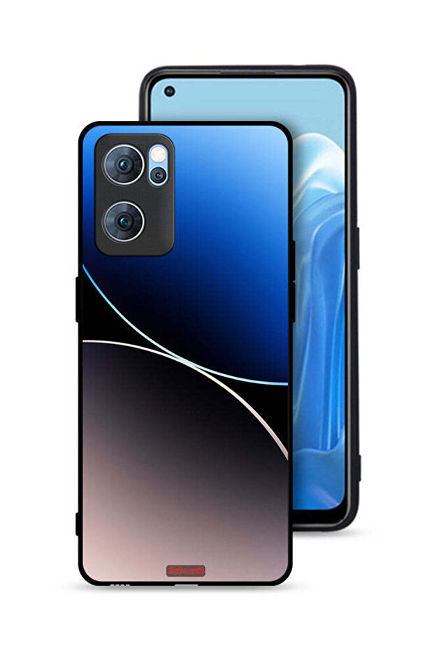 غطاء حماية لهاتف Oppo Reno7 5G بنمط خطوط منحنية - 1