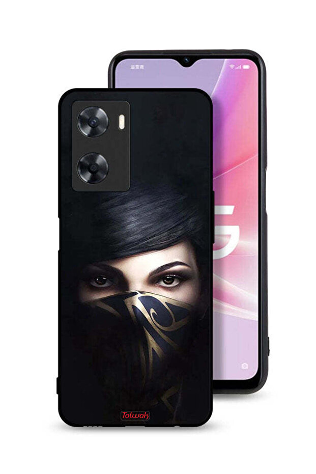 غطاء حماية لهاتف Oppo A77s بنقشة فتاة محجبة