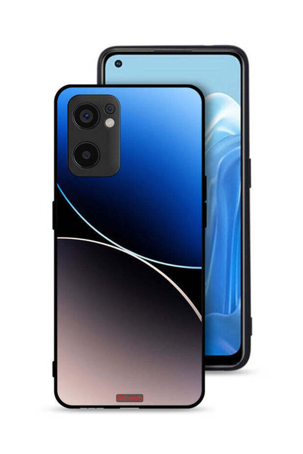غطاء حماية لهاتف Oppo Reno7 SE 5G بنمط خطوط منحنية - 1