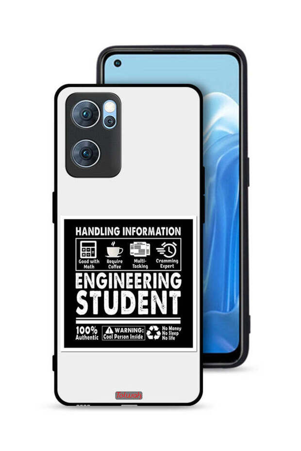 غطاء حماية لهاتف Oppo Reno7 5G ملصق طالب هندسة - 1