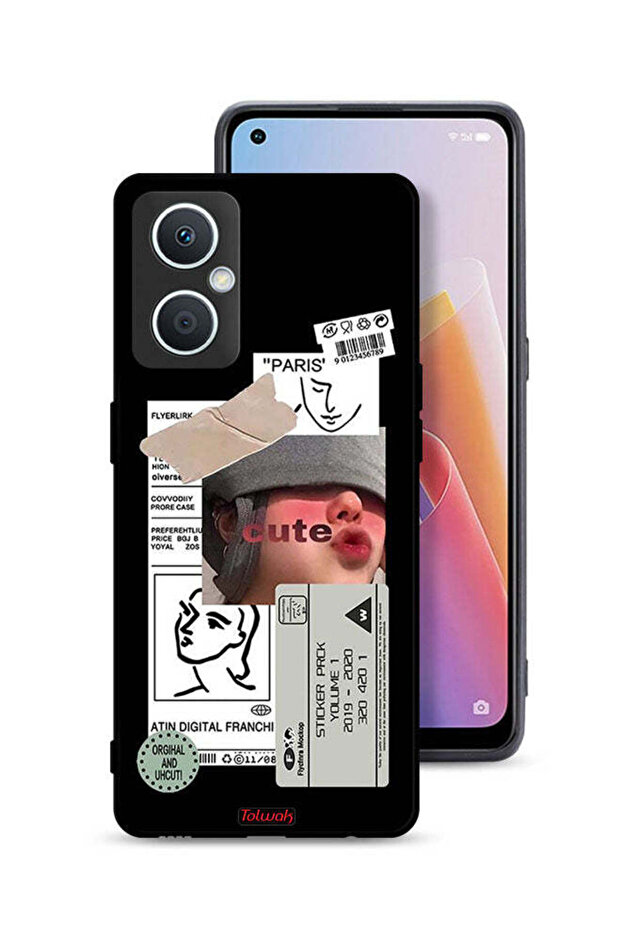 جراب حماية لهاتف Oppo A96 5G (الصين) بملصق لطيف