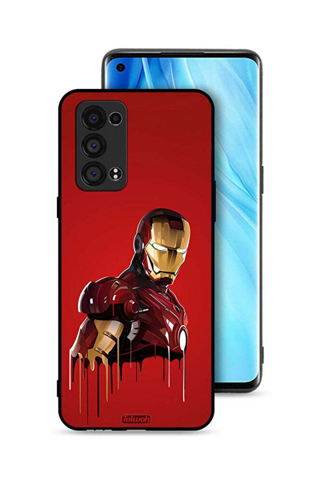 غطاء حماية لهاتف Oppo Reno6 Pro Plus 5G برسومات الرجل الحديدي