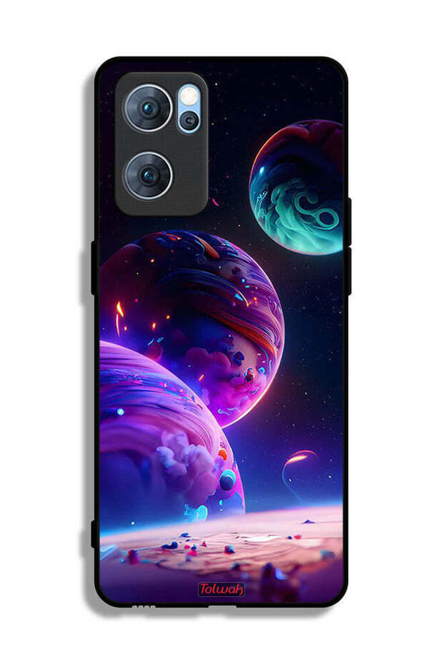 غطاء حماية لهاتف Oppo Reno7 5G بنمط كوكبي - 2