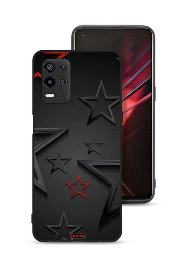 غطاء حماية لهاتف Oppo K9x بنقشة نجوم