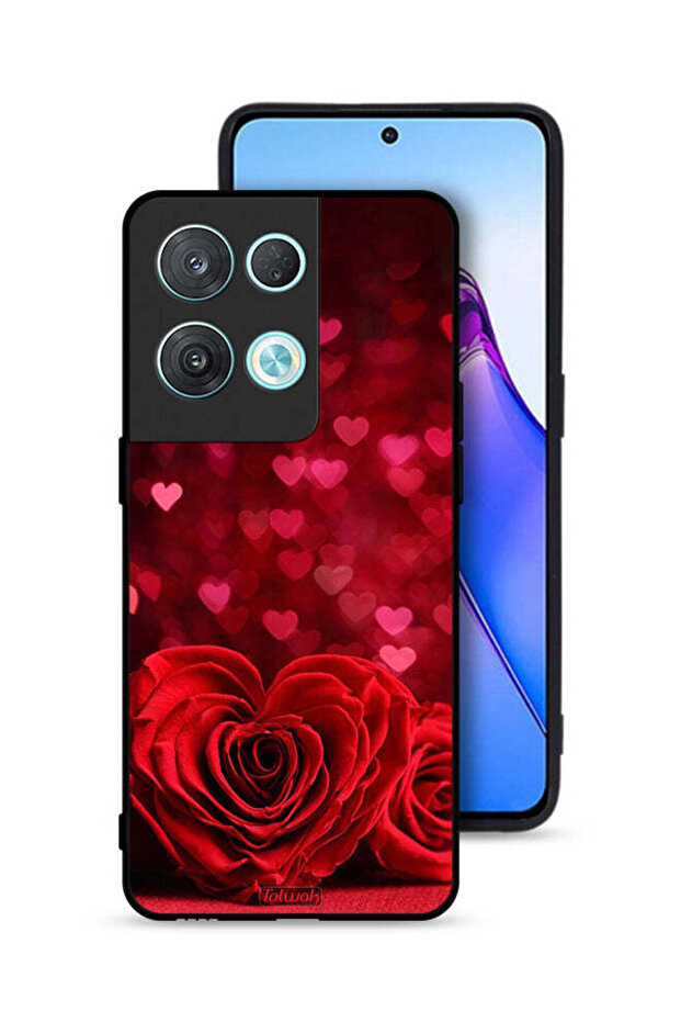Oppo Reno8 Pro 5G Protective Case Cover Heart Flowers Abstract Art