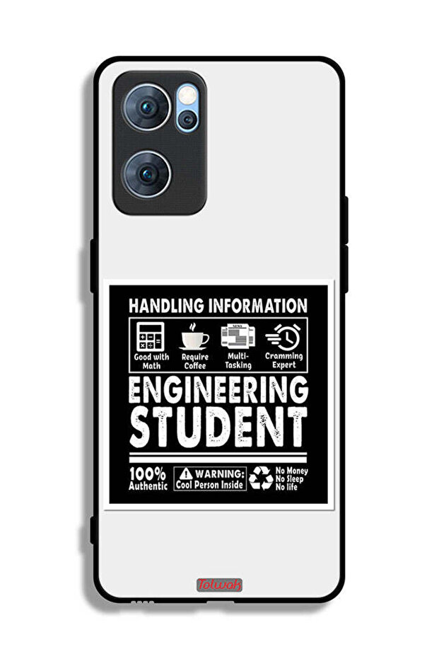 غطاء حماية لهاتف Oppo Reno7 5G ملصق طالب هندسة - 2