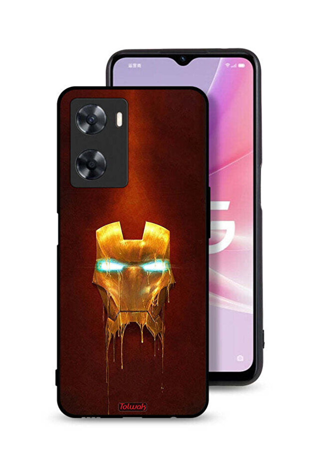 غطاء حماية لهاتف Oppo A77s بطبعة الرجل الحديدي مارفل كوميكس