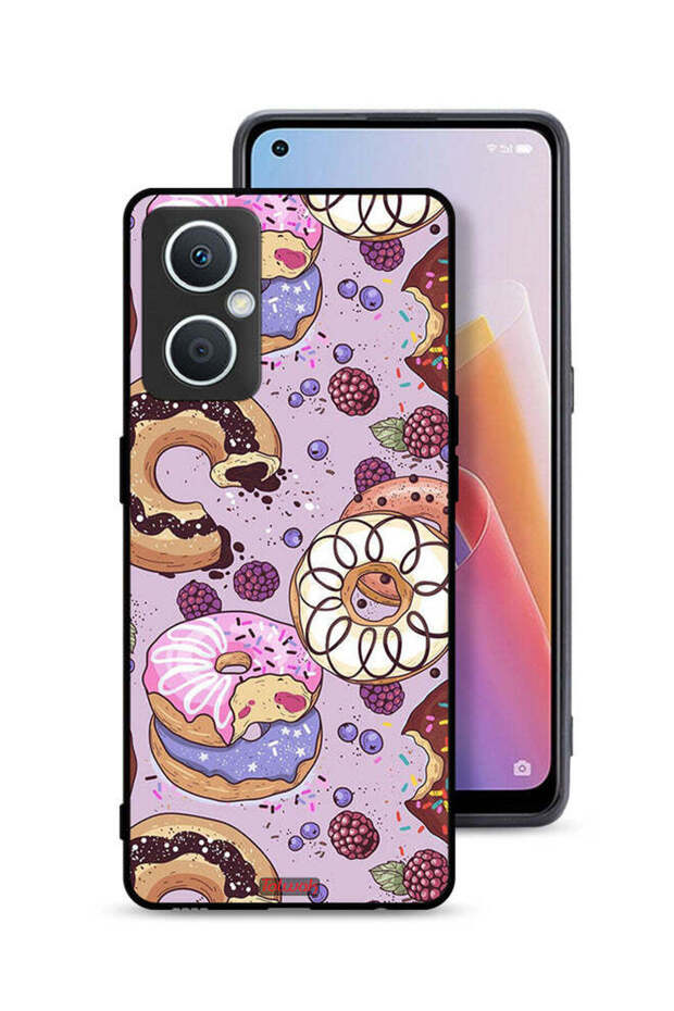 غطاء حماية لهاتف Oppo A96 5G (الصين) برسومات دونات فنية