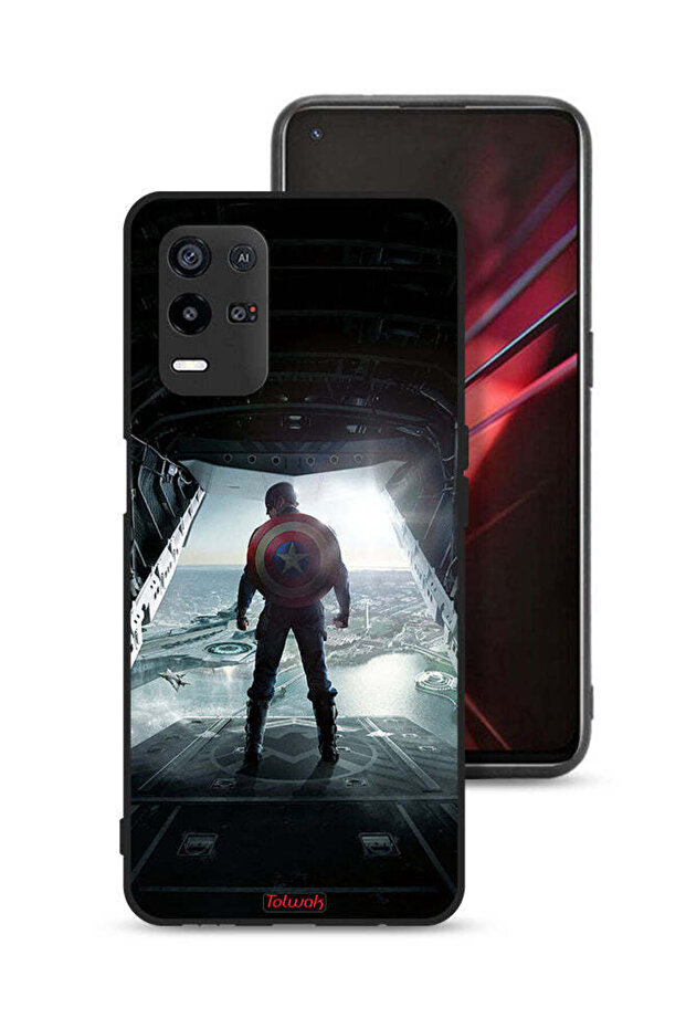 غطاء حماية لهاتف Oppo K9x بتصميم صورة كابتن أمريكا