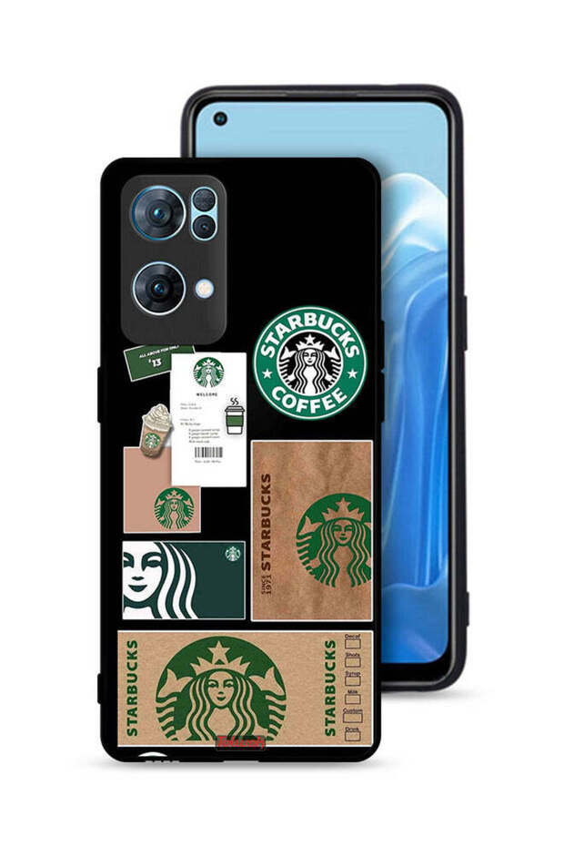 غطاء حماية لهاتف Oppo Reno7 Pro 5G ملصق ستاربكس