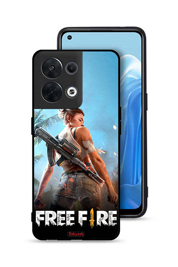 غطاء حماية لهاتف Oppo Reno8 5G - فري فاير