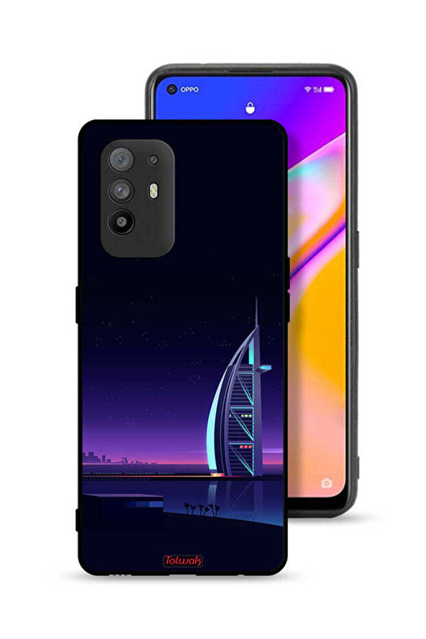غطاء حماية Oppo A95 5G بتصميم برج العرب الرقمي