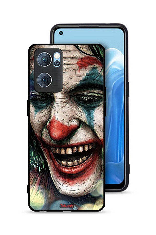 غطاء حماية لهاتف Oppo Reno7 5G بوجه الجوكر الضاحك