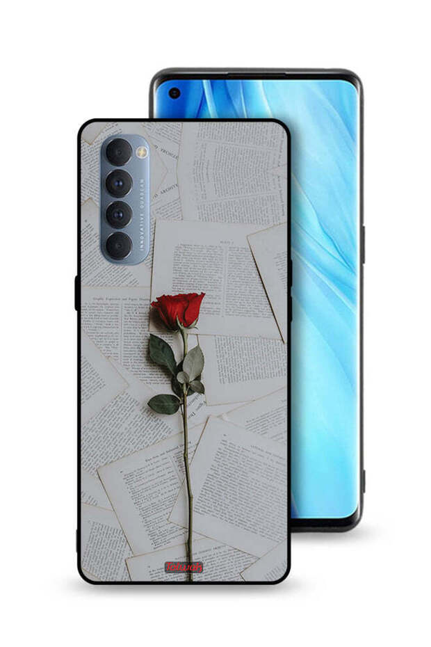 غطاء حماية لهاتف Oppo Reno4 Pro 4G وردي على ورق
