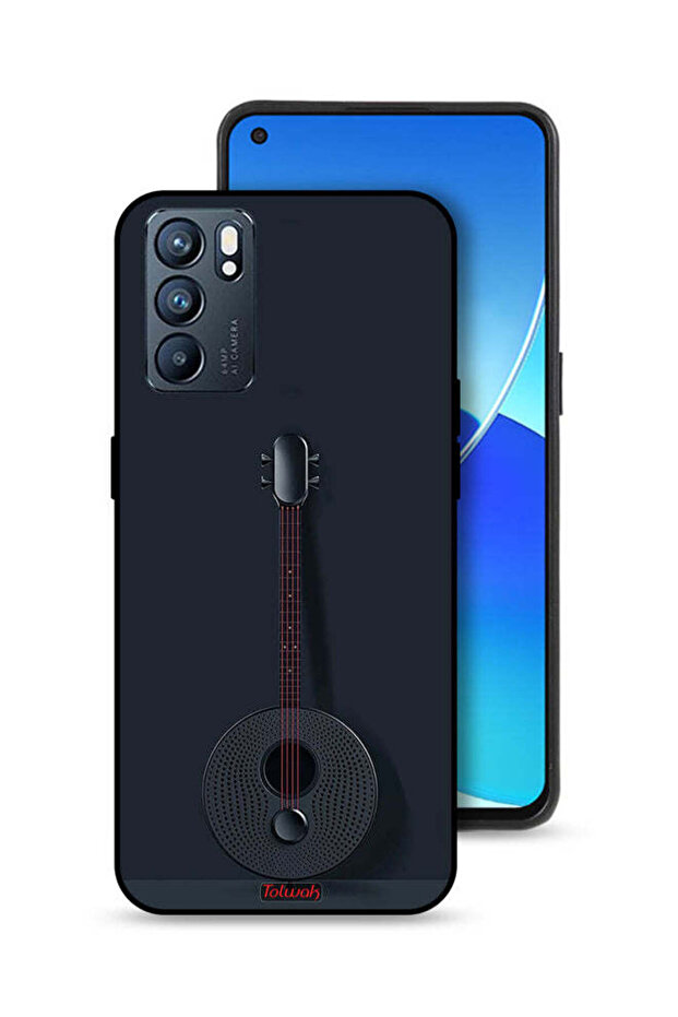 غطاء حماية لهاتف Oppo Reno6 5G بتصميم جيتار