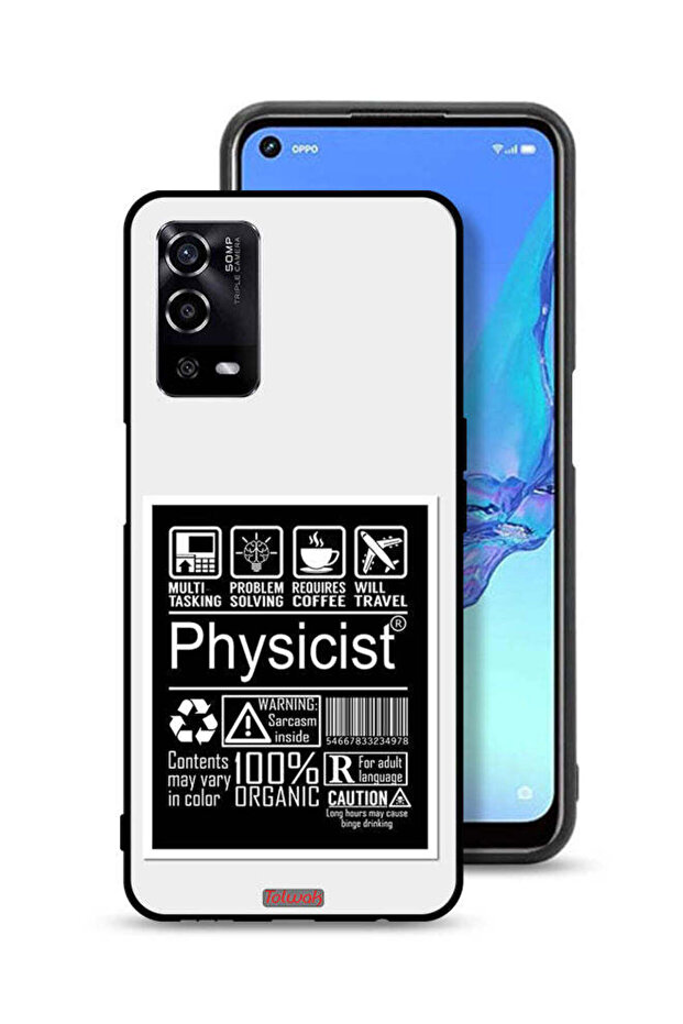 غطاء حماية لهاتف Oppo A55 4G بملصق فيزيائي