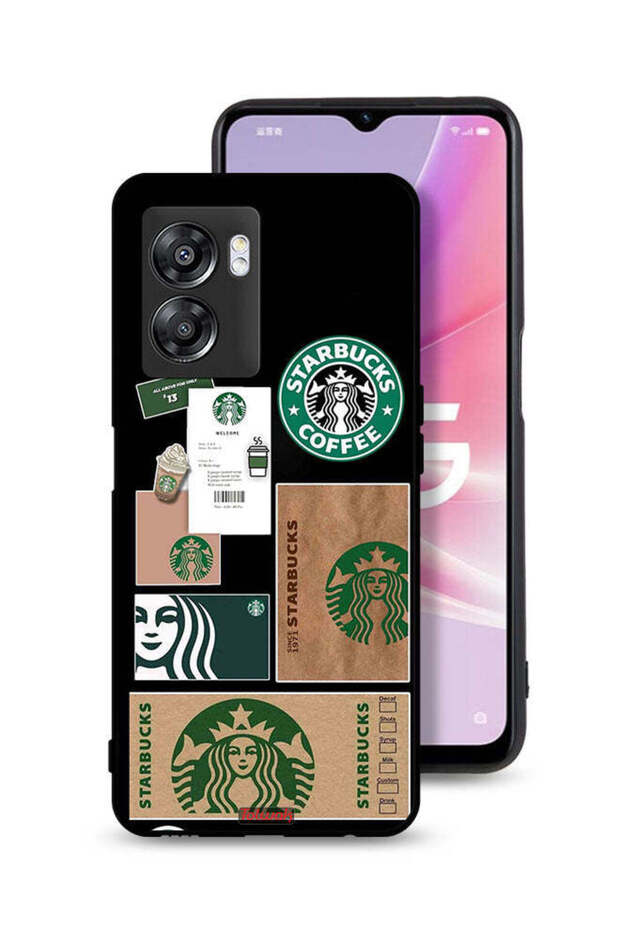 غطاء حماية لهاتف Oppo A57 5G بملصق ستاربكس