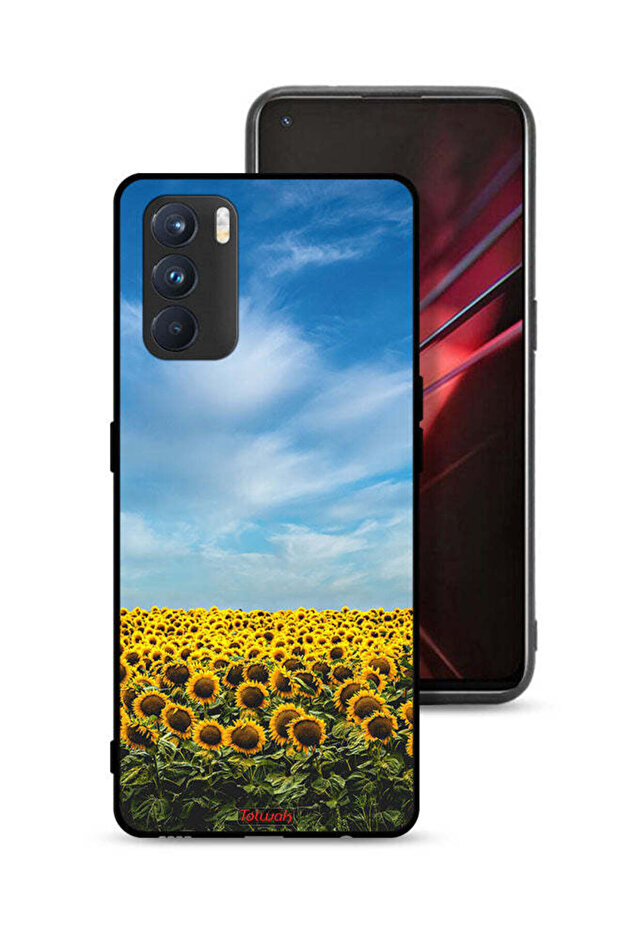 غطاء حماية لهاتف Oppo K9 Pro - عباد الشمس تحت السماء