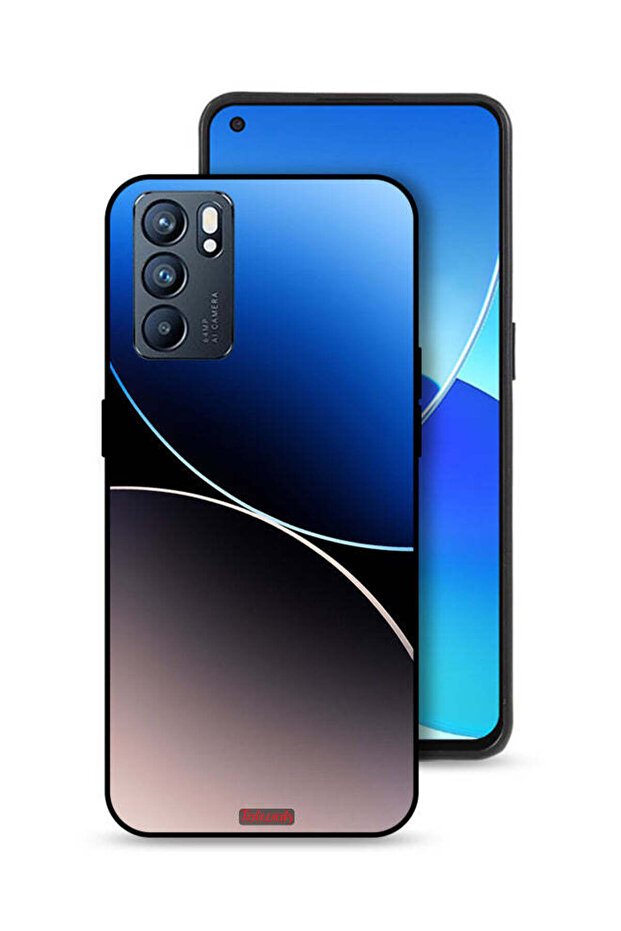 Oppo Reno6 5G Protective Case Cover Curve Lines Pattern