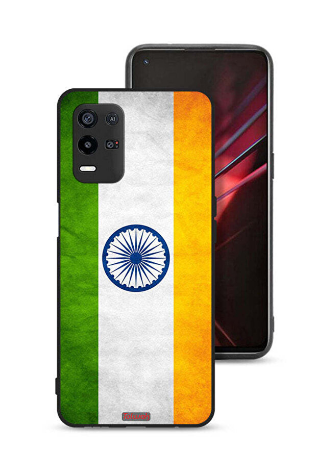 غطاء حماية لهاتف Oppo K9x بطبعة علم هندي مضيء