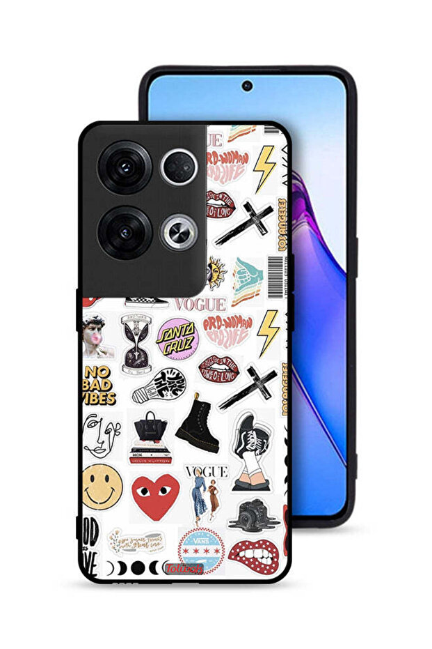 Oppo Reno8 Pro Plus 5G Protective Case Cover No Bad Vibes Stickers
