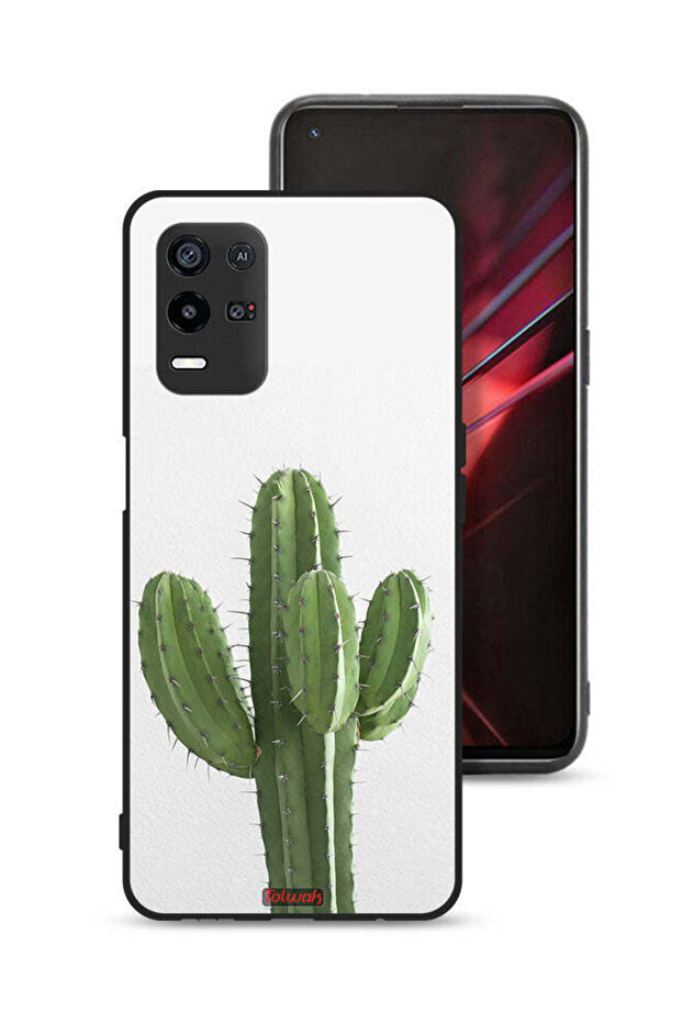غطاء حماية لهاتف Oppo K9x بنقشة نبات الصبار