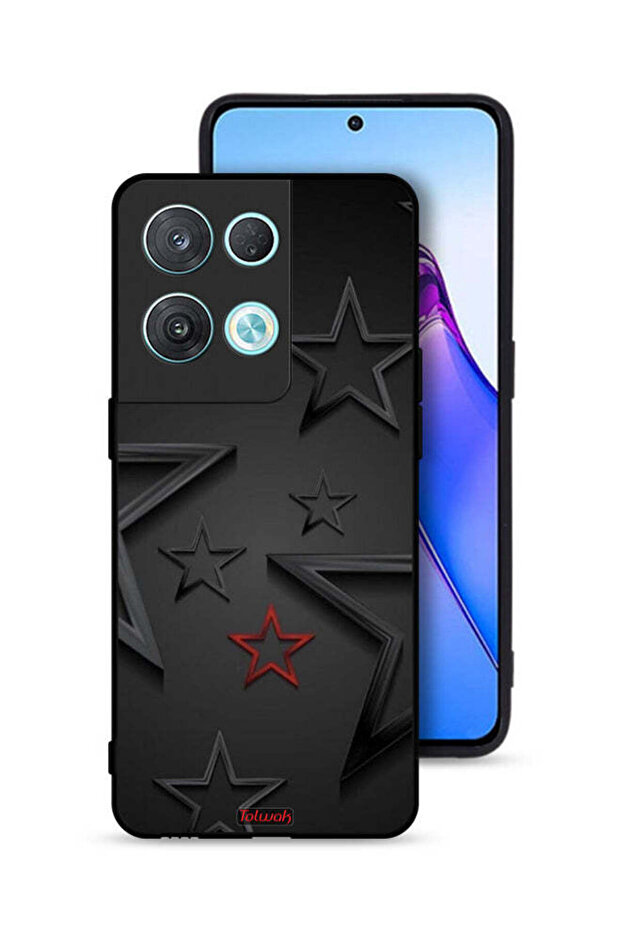 غطاء حماية بنقشة نجوم لهاتف Oppo Reno8 Pro 5G
