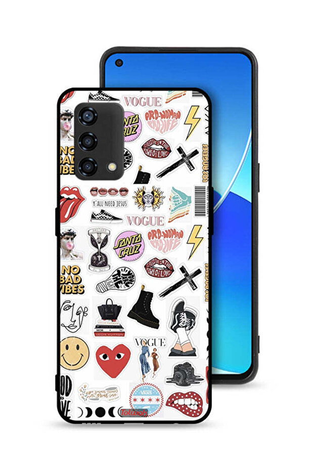 Oppo A95 4G Protective Case Cover No Bad Vibes Stickers