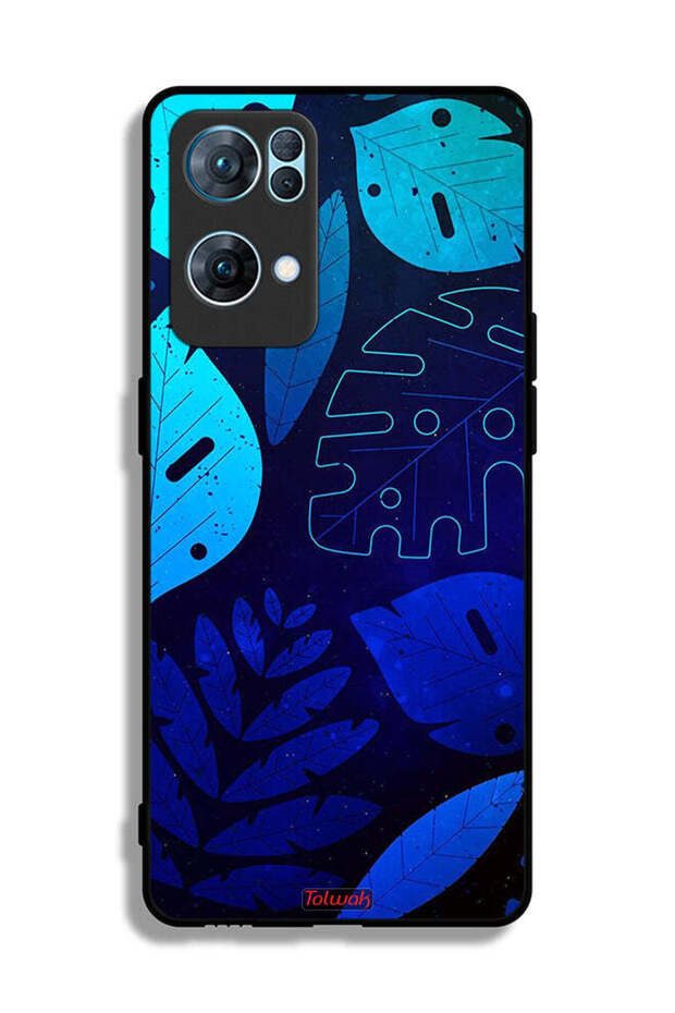 Oppo Reno7 Pro 5G Protective Case Cover Leaves Pattern - 2
